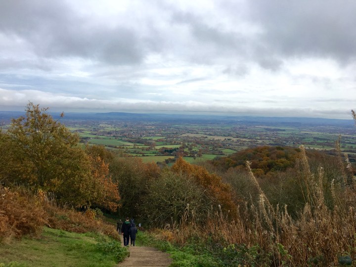 Walking up towards British Camp in the Malvern Hills