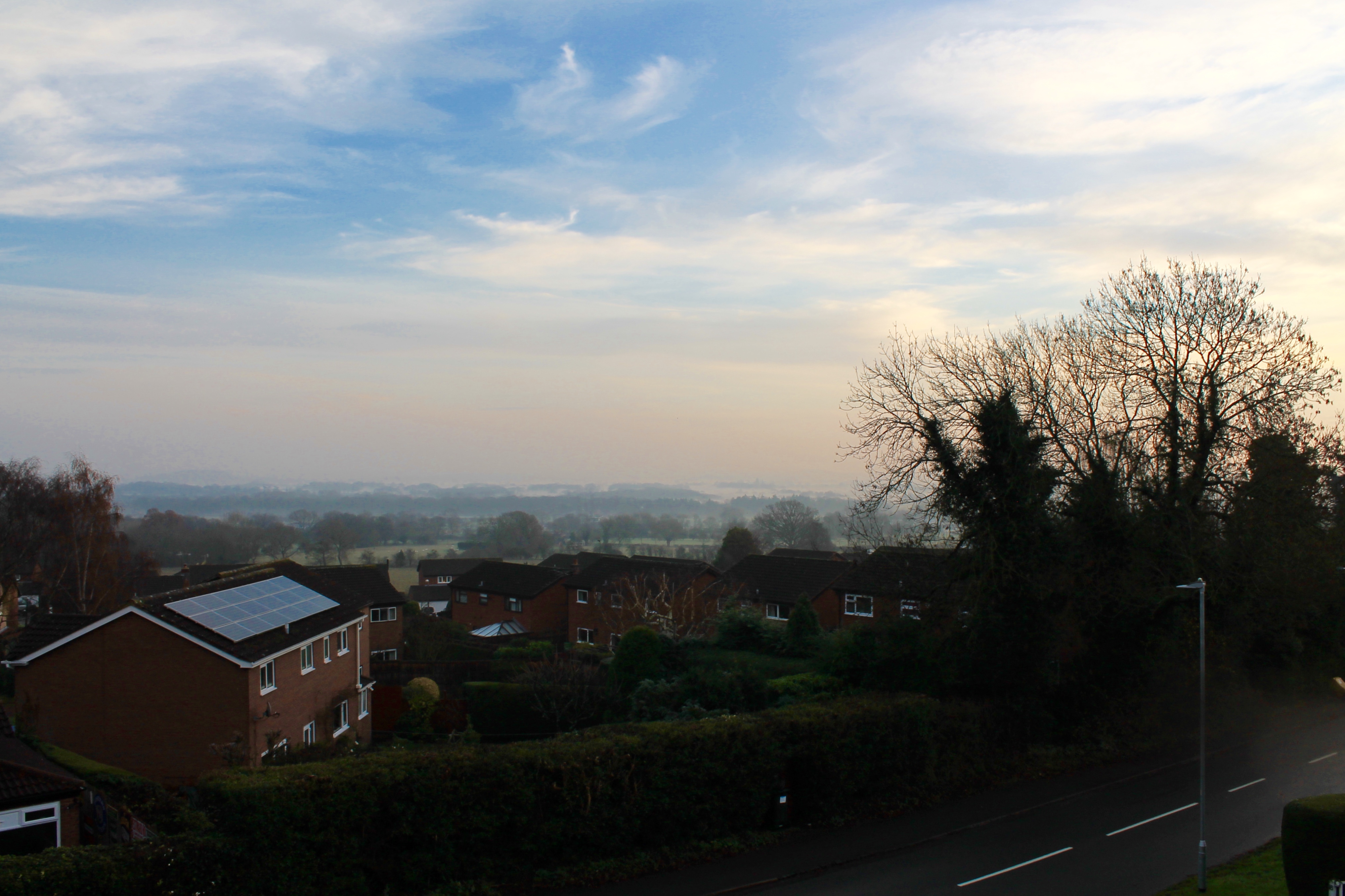 Sunrise over the Severn Valley.