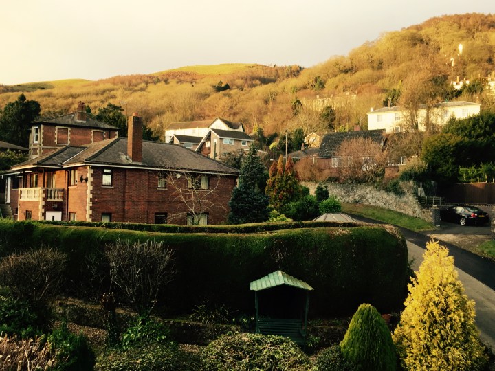 Looking towards the Malvern Hills from Malvern Wells.