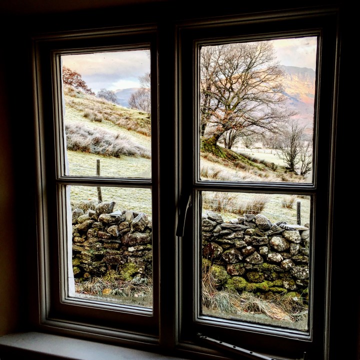 The view from Low Hallgarth, a National Trust cottage in the Lake District.