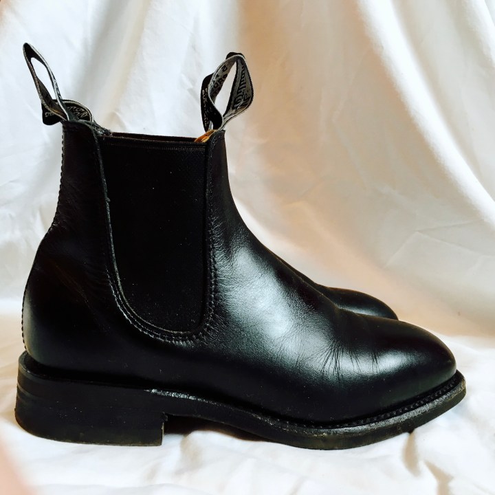 Black leather R.M. Williams Crafstman boots.