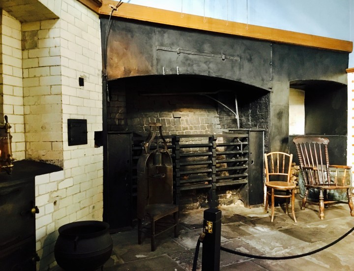 Kitchen at National Trust property, Tredegar House, in Wales.