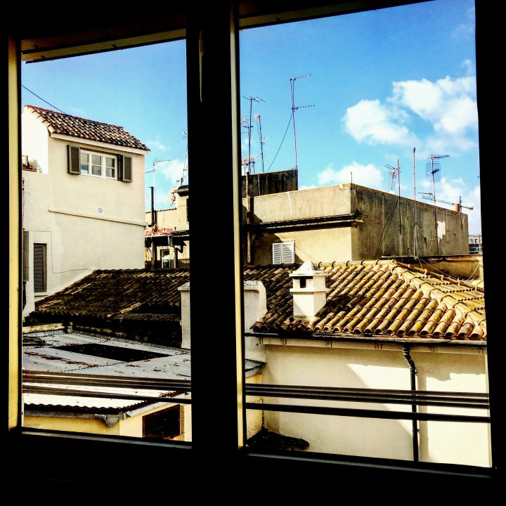 The rooftops of Gibraltar's Old Town.