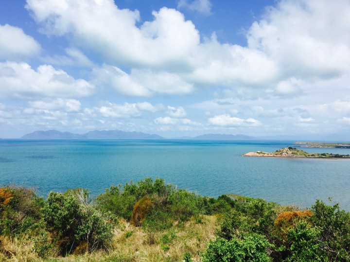 Looking out over the Whitsunday Islands from Bowen's Flagstaff Hill