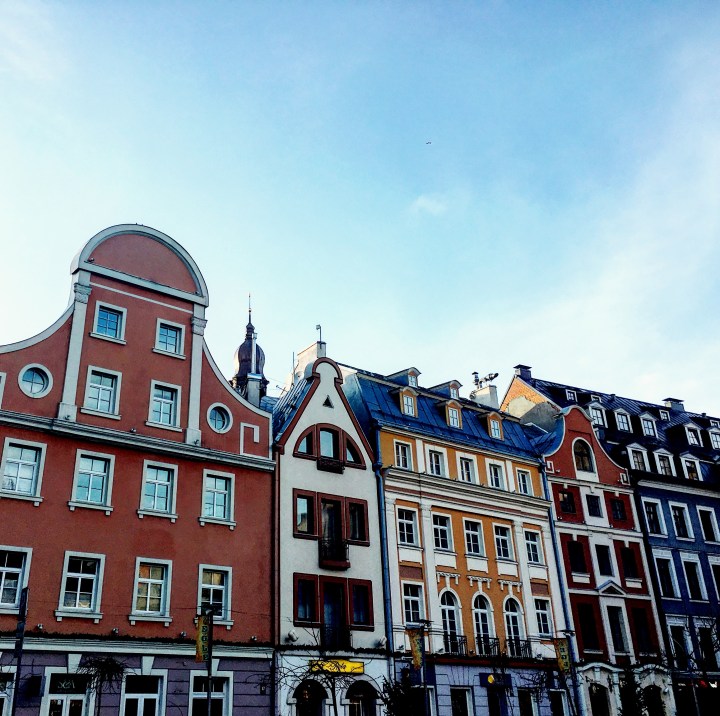 Colourful buildings in the Latvian capital Riga's Old Town.