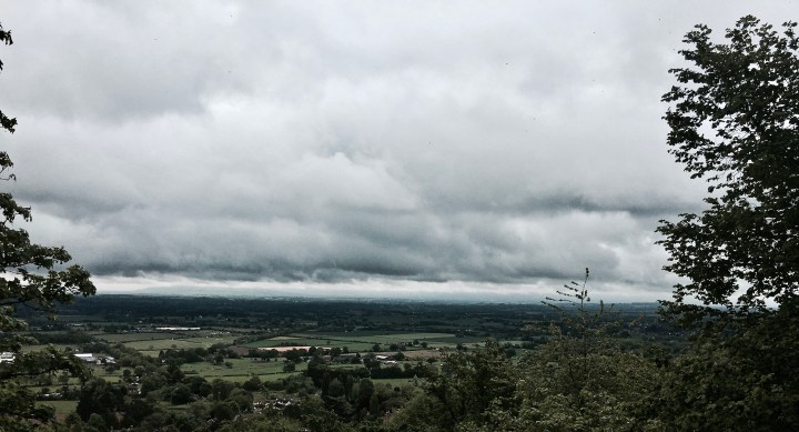 Looking out onto the Severn Valley from the Malvern Hills in Worcestershire, England.