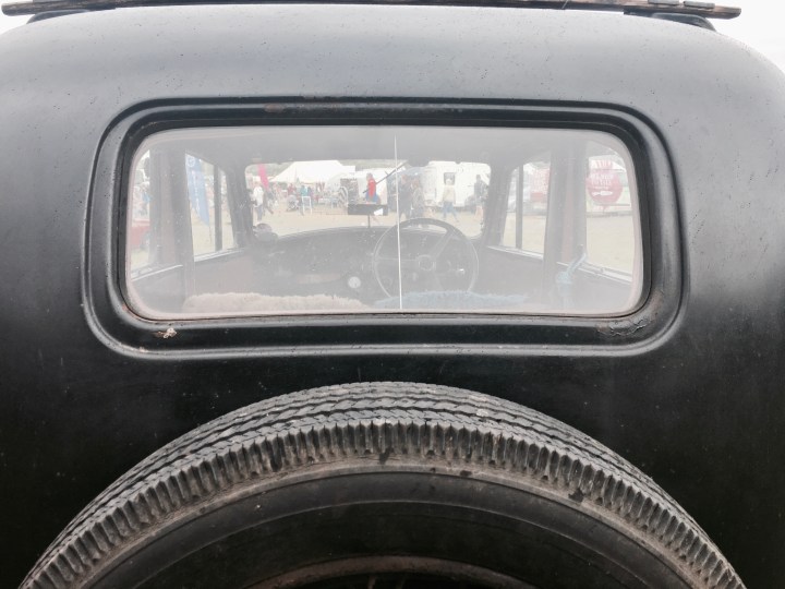 Vintage car on display at Asparafest, Evesham, Worcestershire.