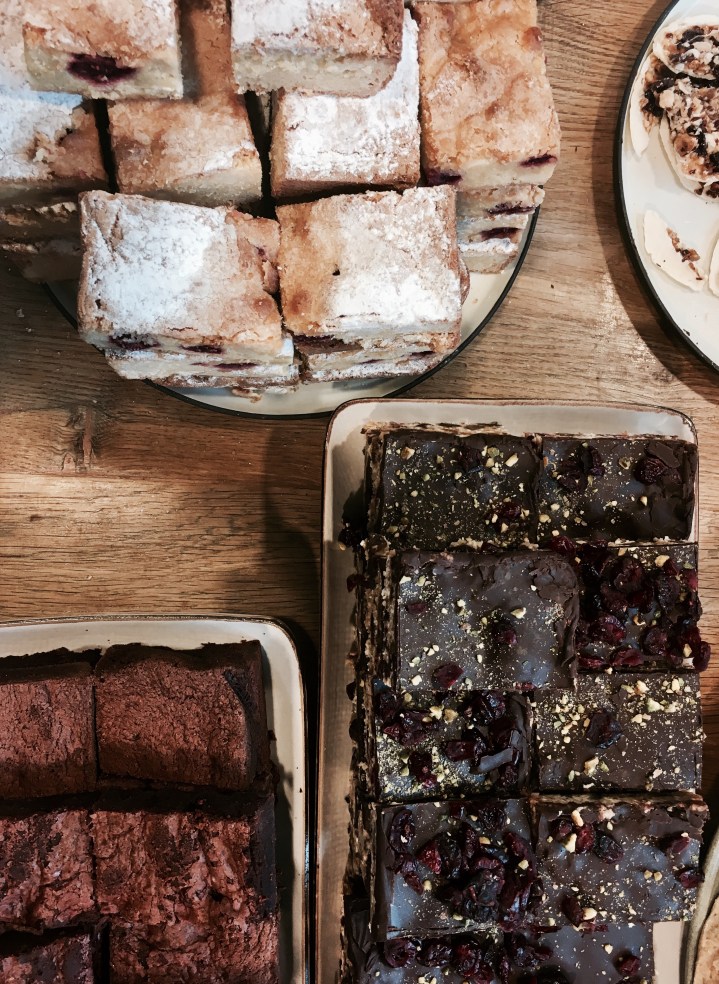 Baked goods for sale at Tebay Services, Cumbria, England.
