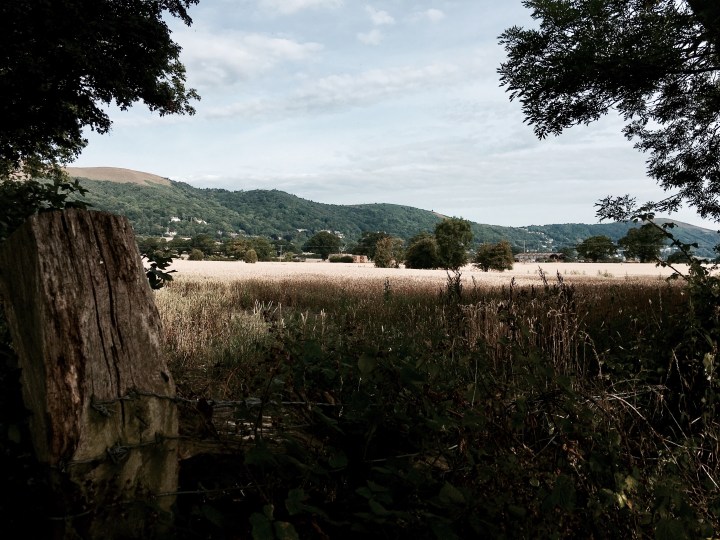 Farmland at Malvern Wells, Worcestershire, England.