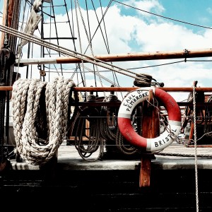 The Earl of Pembroke ship in Bristol Harbour.