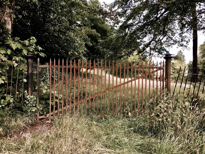 Gate on the Malvern Common, Worcestershire, England.