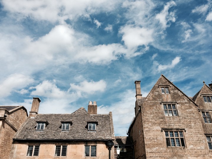Houses in the Cotswold village of Broadway, Worcestershire.