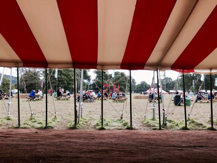 Beer tent at the Green Man festival in Wales.