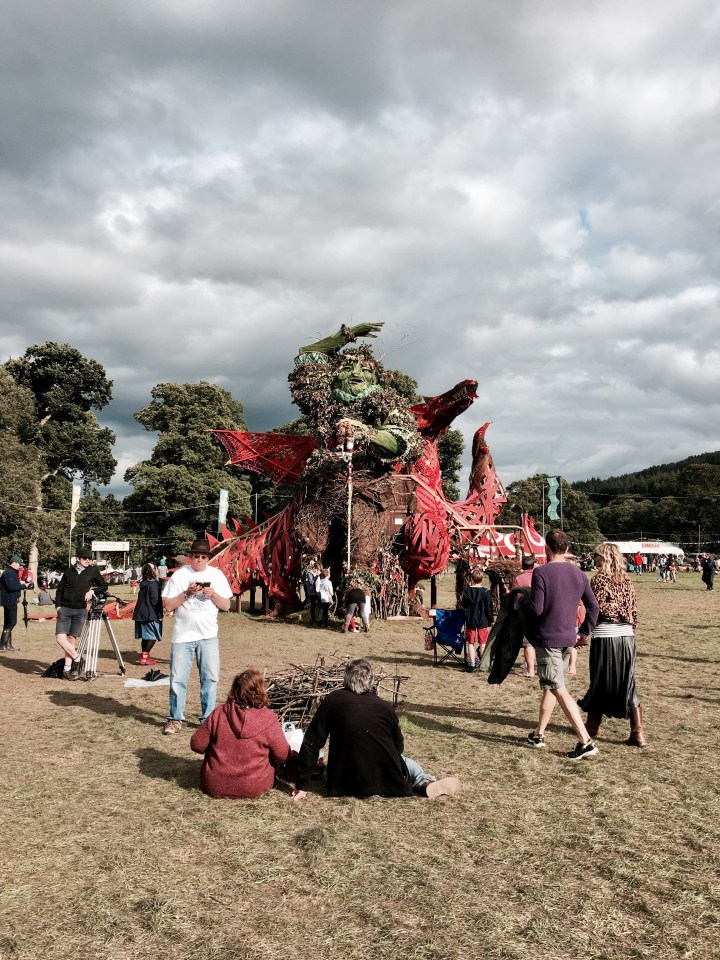 The 'Green Man' at the Green Man festival in Wales.