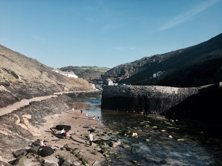 Boscastle Harbour in Cornwall, England.