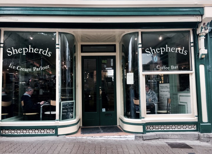 Shepherd's Ice Cream Parlour, Hay-on-Wye, Wales.