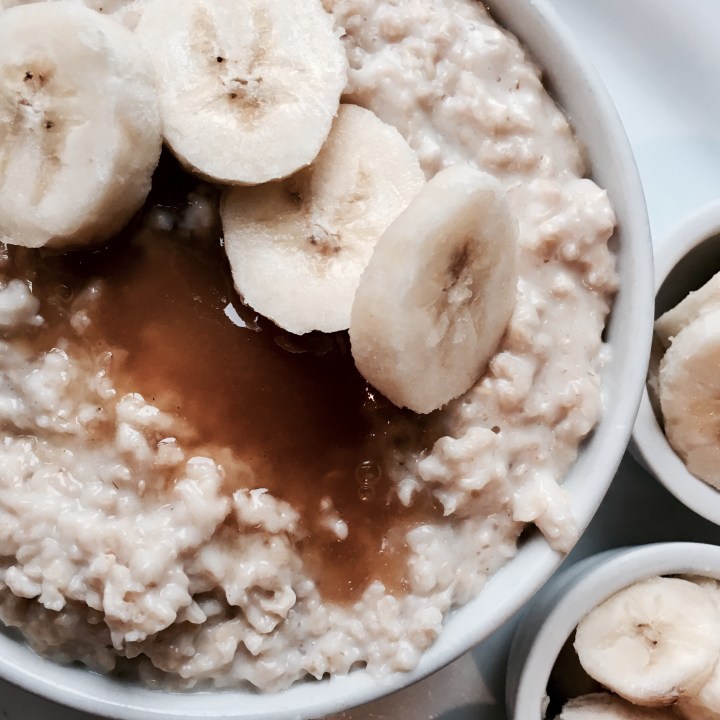 Porridge at Tapa Organic Bakery, Glasgow, Scotland.
