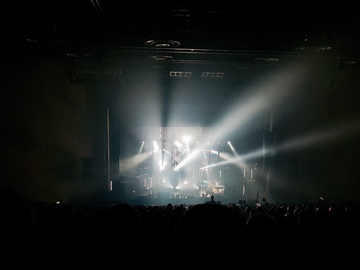 Icelandic band Sigor Ros performing at the SSE Hydro in Glasgow, Scotland.
