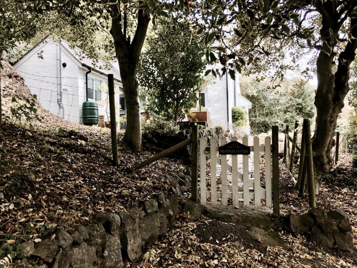 Stone cottage on Holywell Road in Malvern, Worcestershire, England.
