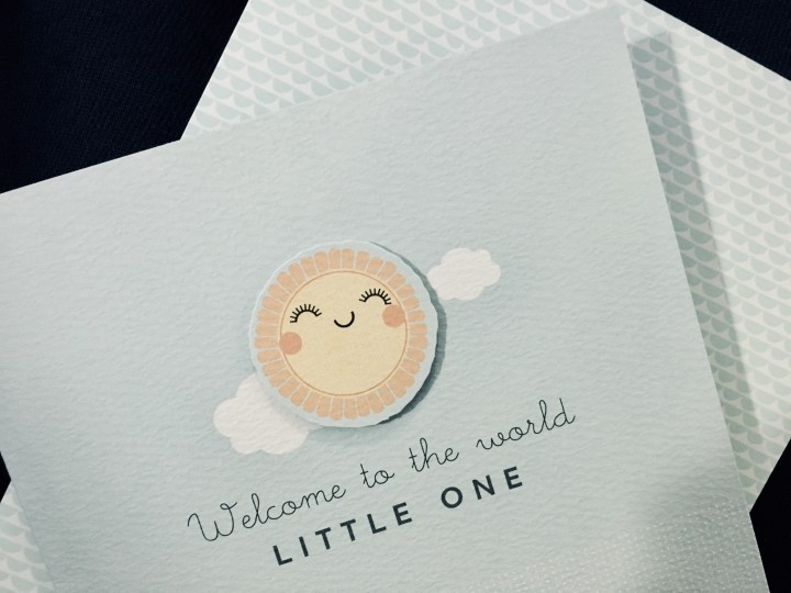 'Welcome to the world little one' card.