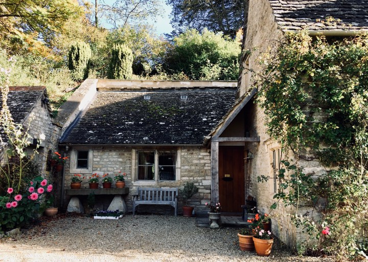 Stone cottage in Bibury, Gloucestershire.