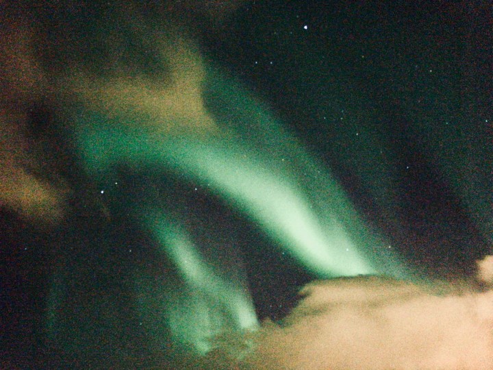 The northern lights from Akureyri, Iceland.