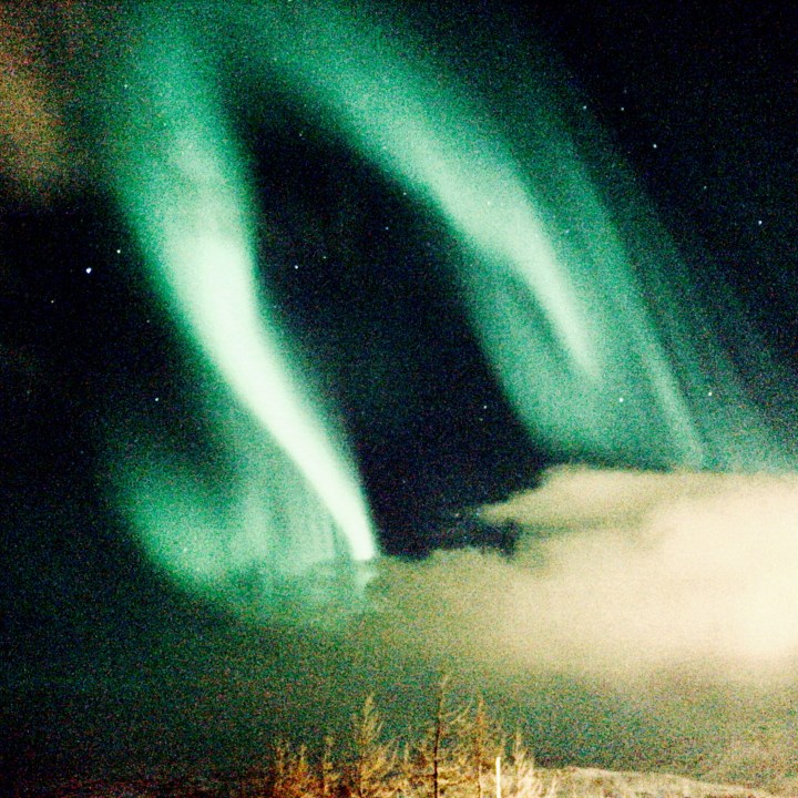The northern lights from Akureyri, Iceland.