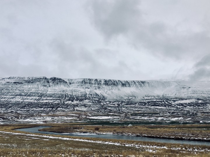 Mountains near Akureyri in northern Iceland.
