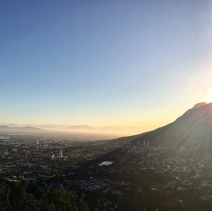 Sunrise over Cape Town, South Africa from Lion's Head.