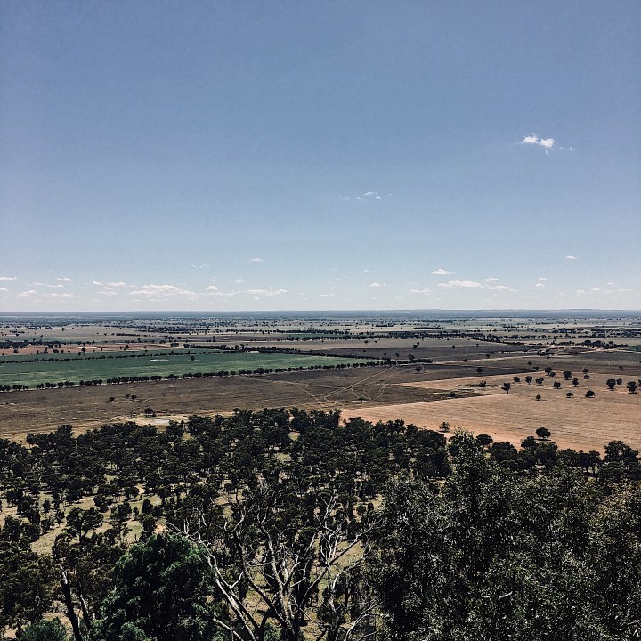 View from Galore Hill, Lockhart Shire, NSW, Australia.