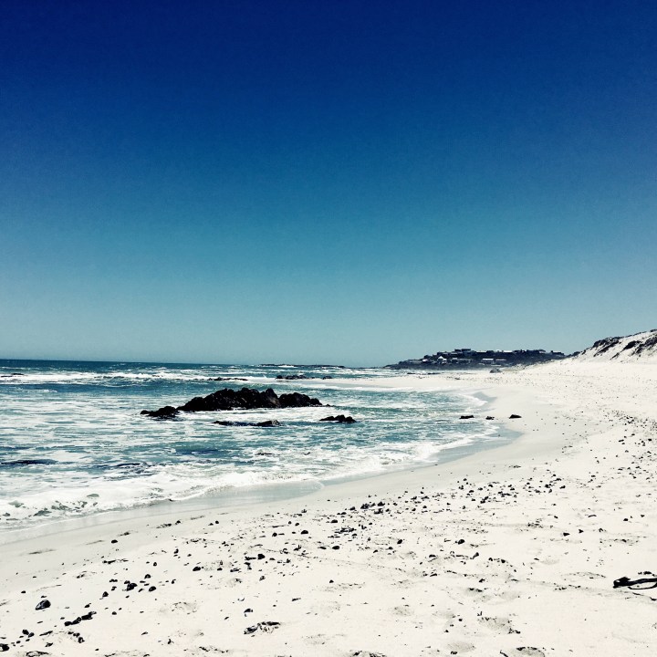 The beach at Yzerfontein, Western Cape, South Africa.