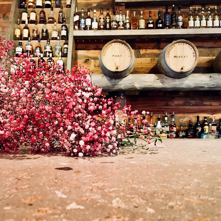 Bar in function room in the Corowa Whisky and Chocolate Factory, Corowa, New South Wales, Australia.