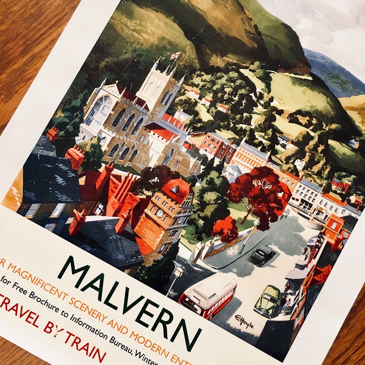 Malvern, Worcestershire rail poster.