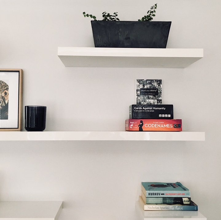 Minimalistic book shelf.