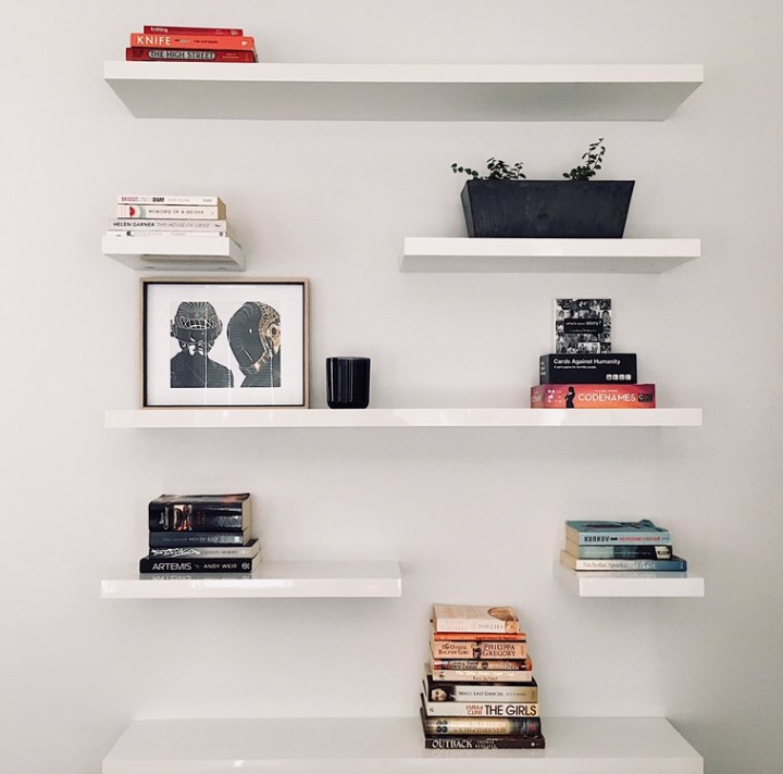 Minimalistic book shelf.