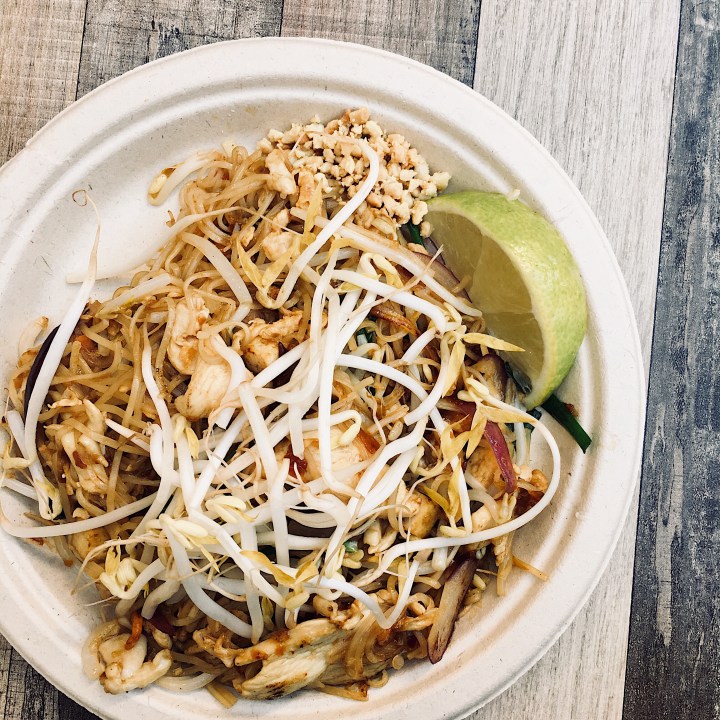 Pad-thai from a vendor in Spice Alley, Chippendale, New South Wales, Australia.