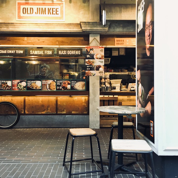 A vendor in Spice Alley, Chippendale, New South Wales, Australia.
