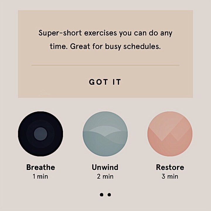 Mini meditations available on the Headspace app.