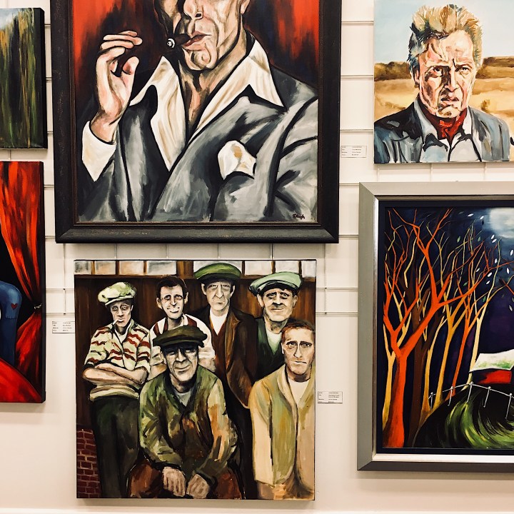 Artworks for sale in Rabbit Books, Wagga Wagga, New South Wales, Australia.