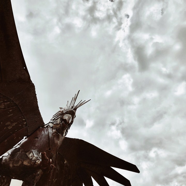 Cockatoo sculpture in Lockhart, New South Wales, Australia.
