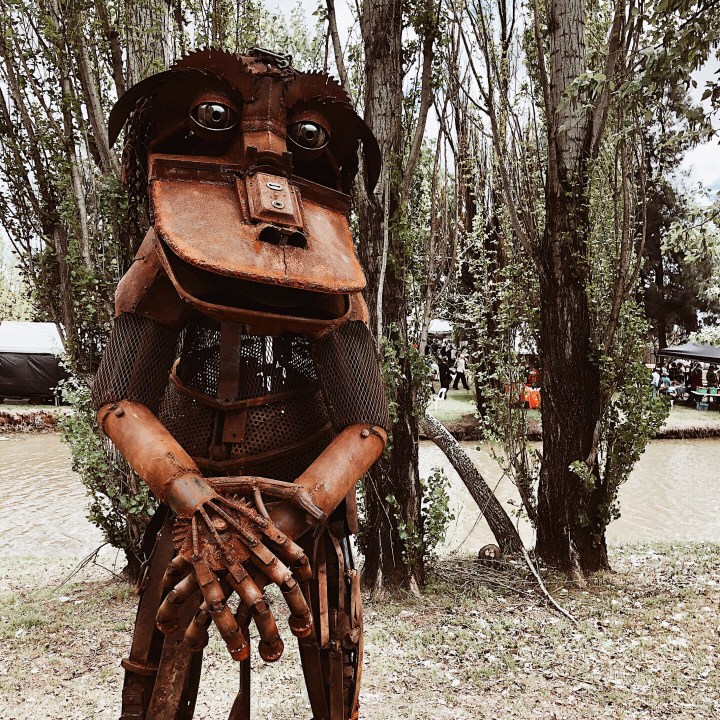 Bunyip sculpture at the Spirit of the Land festival at Lockhart, New South Wales, Australia.