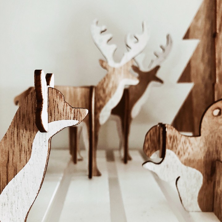 Woodland creature figurines.