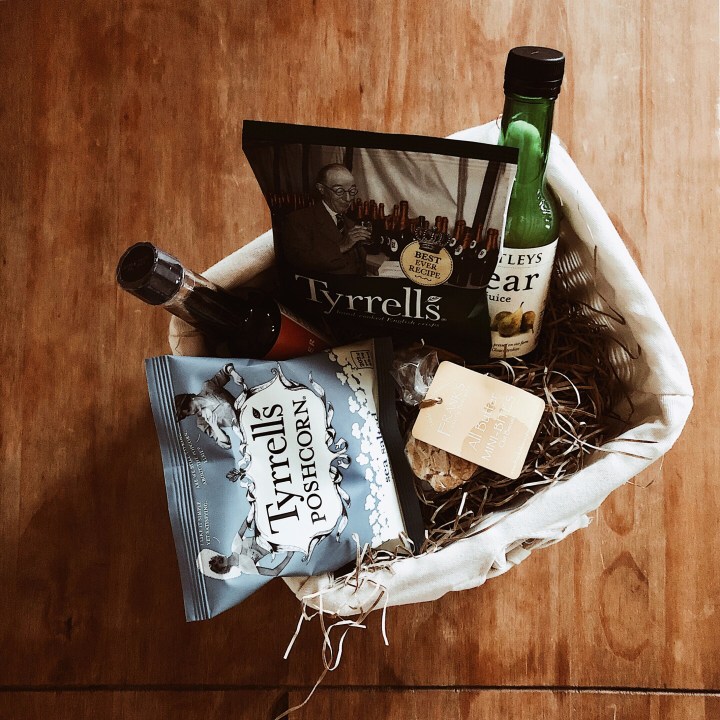 Small hamper of goods from Worcestershire and Herefordshire.