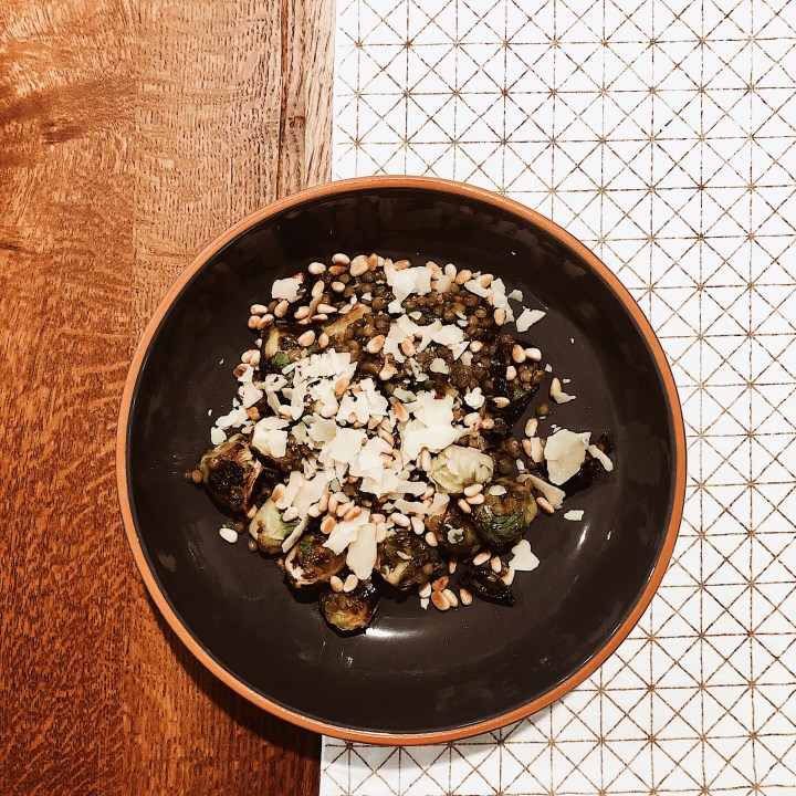 Hetty McKinnon's lentil and brussel sprout salad.