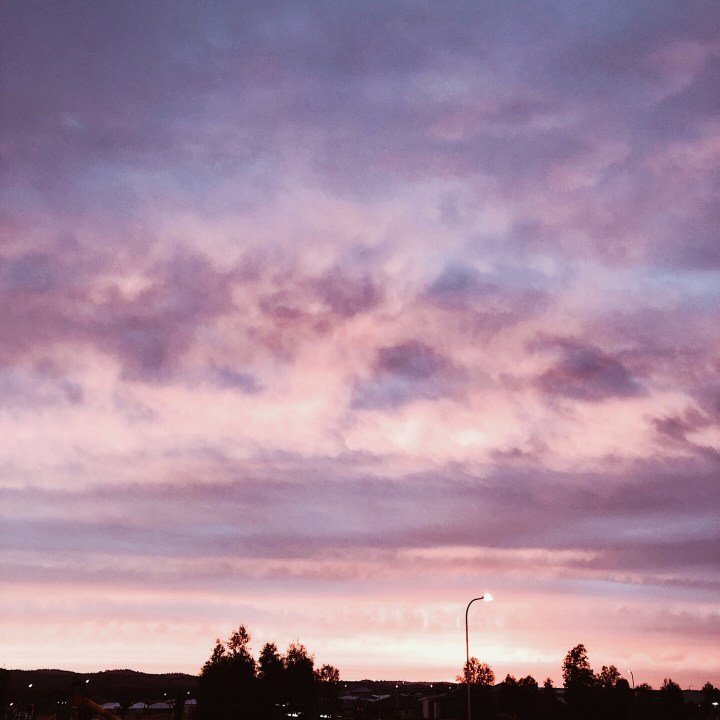 Sunset over Wagga Wagga, New South Wales, Australia.