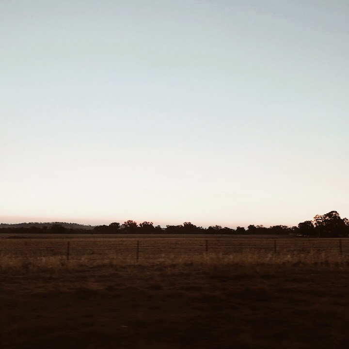 Sunset over the southern Riverina in regional New South Wales, Australia.