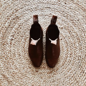 RM Williams boots in tan kangaroo leather.