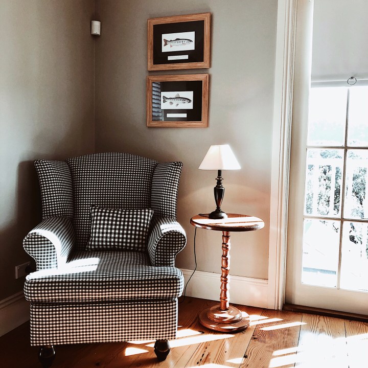 Bedroom at Nimbo Fork Lodge, Killimicat, New South Wales, Australia.