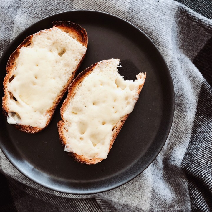 Grilled cheese on toast.