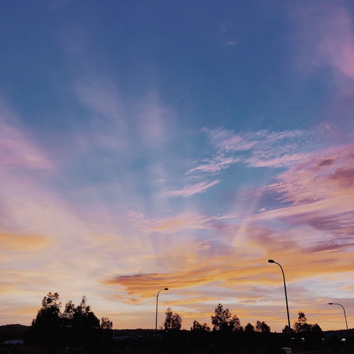 Sunset in Wagga Wagga, New South Wales, Australia.